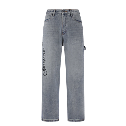 ED HARDY Snake & Panther Carpenter Denim Trousers Jeans