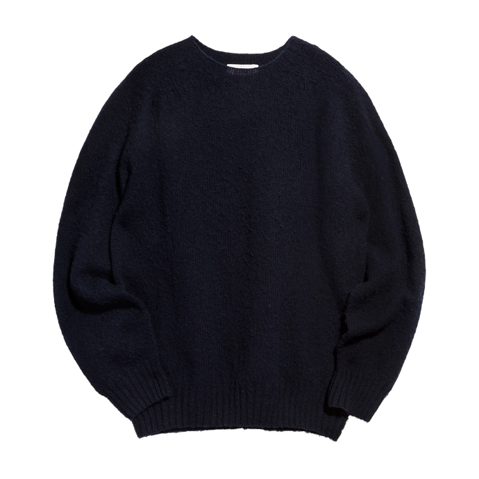 YMC Crew Neck Suedehead - Navy