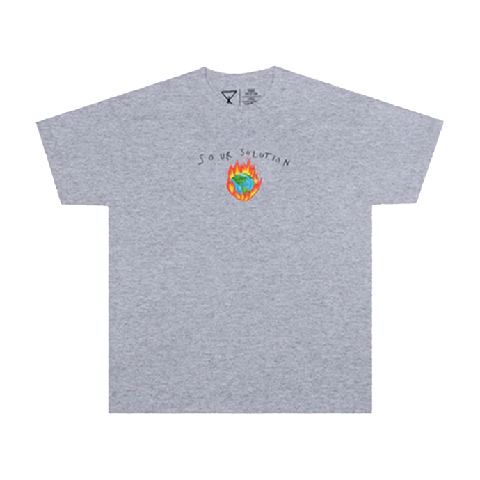 Sour Solution In Flames Tee - Heather Grey