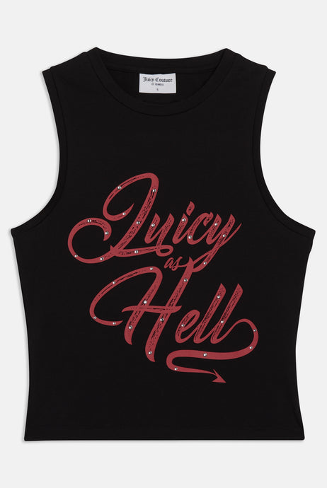 JUICY COUTURE Jersey Tank Top As Hell - Black