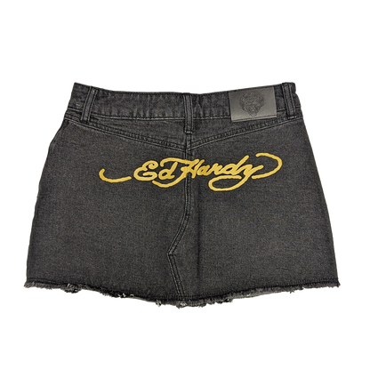 Ed Hardy Life Before Drop Hem Embroidered
