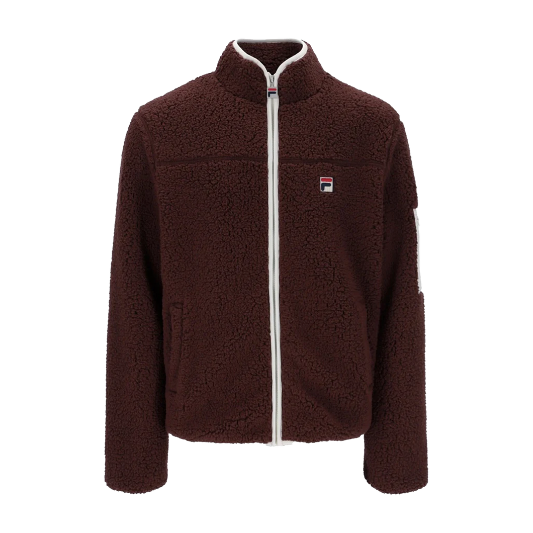 FILA VINTAGE YALER SHERPA JACKET  BROWN STONE/EGRET