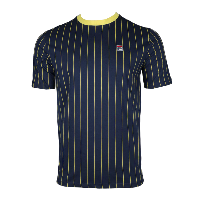 FILA VINTAGE T-Shirt Striped Navy/ Limelight