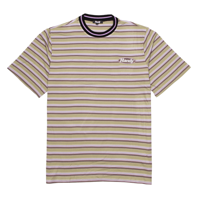 HANDY SUPPLY CO T-Shirt Striped Olive and Lilac