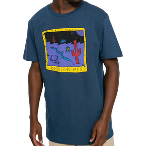 BRIXTON T-Shirt Tablet Joe Blue