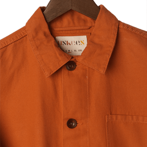 USKEES Buttoned Overshirt Dark Orange