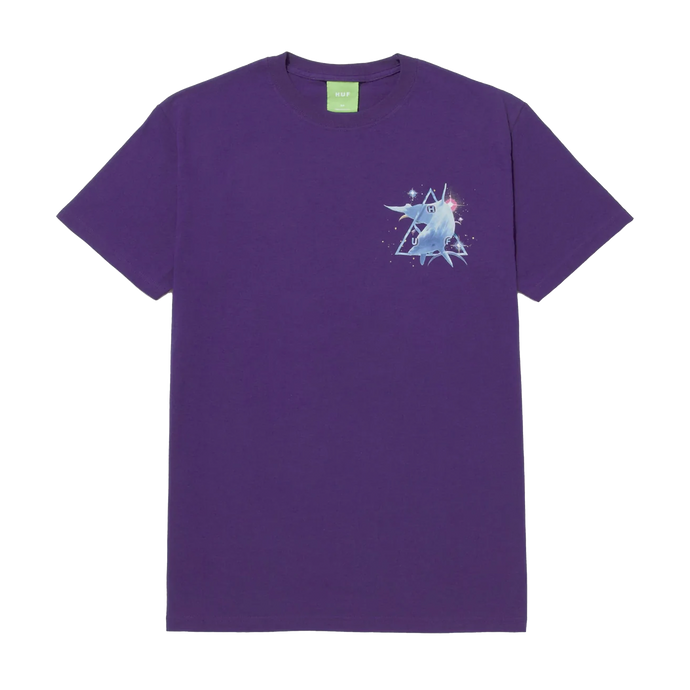 HUF Space Dolphins Washed T-Shirt- Purple