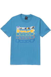 HUF T-Shirt Fractal Columbia Blue - Circle Collective 