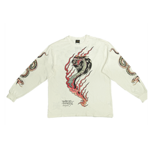 Ed Hardy Venom-Slither Long Sleeve White Tee