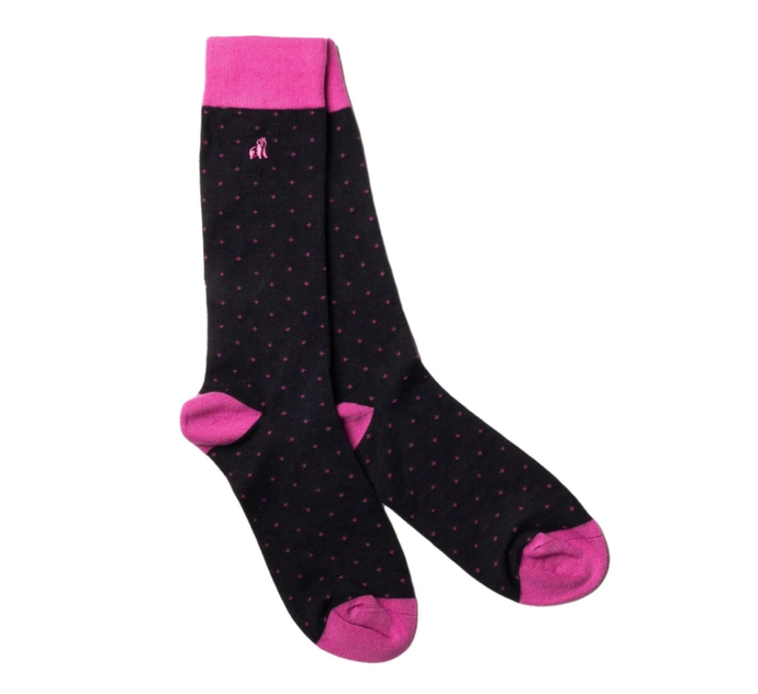 SWOLE PANDA Socks Spotted Pink