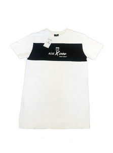 Rise And Grind  Embroidered Tape Shirt In White